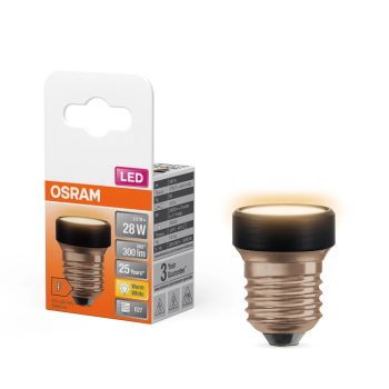OSRAM FLAT LED izzó, flat forma, matt plasztik búra, E27 foglalat, 3,5W, 300lm, 2700K meleg fehér