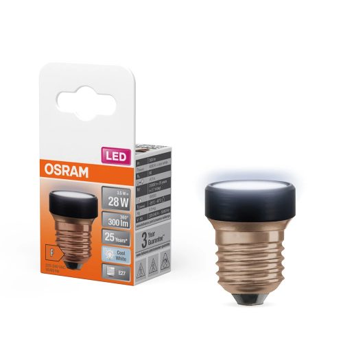 OSRAM FLAT LED izzó, flat forma, matt plasztik búra, E27 foglalat, 3,5W, 300lm, 4000K semleges fehér