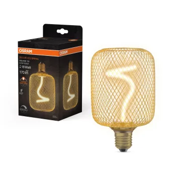 OSRAM DECOR SPIRAL dimmelhető LED izzó, spirál forma, üveg, E27, 3,5W, 170lm, 1800K extra meleg fehé