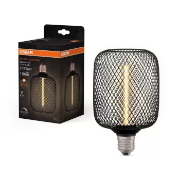 OSRAM DECOR STRAW dimmelhető LED izzó, szálizzó forma, üveg, E27, 3,5W, 110lm, 1800K extra meleg feh