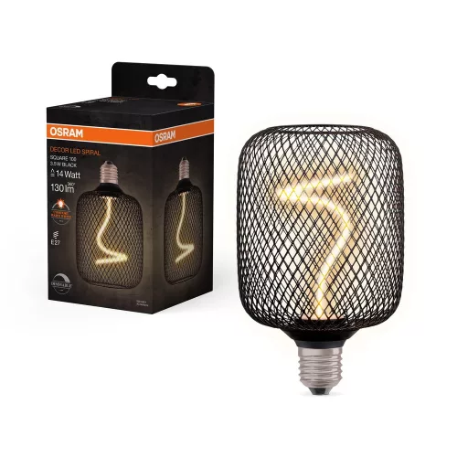 OSRAM DECOR SPIRAL dimmelhető LED izzó, spirál forma, üveg, E27, 3,5W, 130lm, 1800K extra meleg fehé