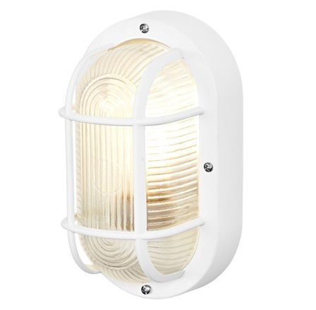OSRAM Bulkhead hajópajzs lámpa fehér, 10W, IP44, E27 foglalat, üveg ház, 207mm magas