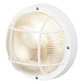 OSRAM Bulkhead hajópajzs lámpa fehér, 10W, IP44, E27 foglalat, üveg ház, 98mm magas