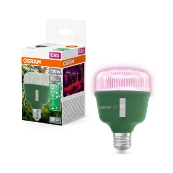 OSRAM növénynevelő LED fénycső, cső forma, átlátszó üveg búra, E27 foglalat, 20W, 650lm
