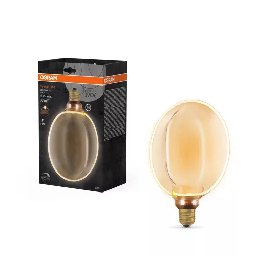OSRAM Vintage 1906 LED Globe izzó arany üveg, E27 foglalat, 4W, 1800K, 220lm, 183mm átmérő