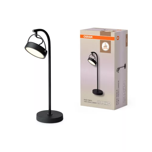 OSRAM Dekor LED asztali lámpa, beltéri, fekete, 735 lm, 11 W, 3000 K, acél, IP20, magasság: 515 mm ( 4058075846463 )