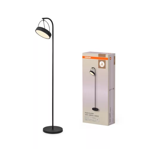 OSRAM Dekor LED álló lámpa, beltéri, fekete, 590 lm, 12 W, 3000 K, acél, IP20, magasság: 1430 mm ( 4058075846487 )