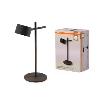   OSRAM Dekor Kyoto LED asztali lámpa, beltéri, fekete, 350 lm, 12 W, 3000 K, alumínium, IP20, magasság: 400 mm, érintéses dimmelhető ( 4058075846647 )