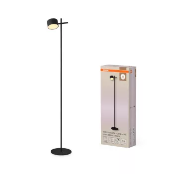   OSRAM Dekor Kyoto LED álló lámpa, beltéri, fekete, 350 lm, 12 W, 3000 K, alumínium, IP20, magasság: 1305 mm, érintéses dimmelhető ( 4058075846661 )