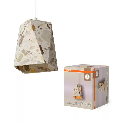 OSRAM Dekor Csillanás függő lámpa, beltéri, bézs, E27, terrazzo, IP20, hossz: 1500 mm ( 4058075846685 )