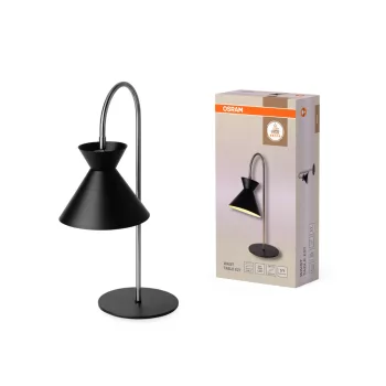  OSRAM Dekor Homokóra asztali lámpa, beltéri, fekete, E27, acél, IP20, magasság: 560 mm ( 4058075846722 )