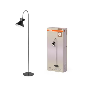   OSRAM Dekor Homokóra álló lámpa, beltéri, fekete, E27, acél, IP20, magasság: 1400 mm ( 4058075846746 )