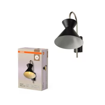   OSRAM Dekor Homokóra oldalfali lámpa, beltéri, fekete, E27, acél, IP20, hossz: 340 mm ( 4058075846784 )