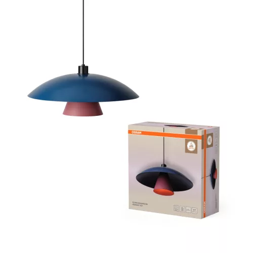 OSRAM Dekor Gomba függő lámpa, beltéri, rózsaszín, kék, E27, acél, IP20, átmérő: 500 mm, hossz: 1860 mm ( 4058075846920 )