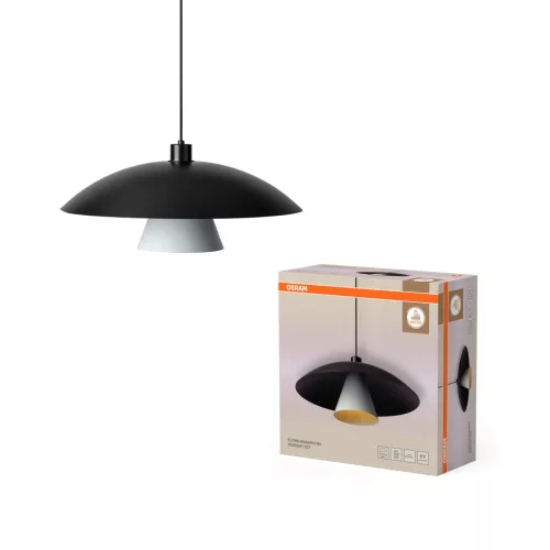 OSRAM Dekor Gomba függő lámpa, beltéri, fehér, fekete, E27, acél, IP20, átmérő: 500 mm, hossz: 1860 mm ( 4058075846968 )