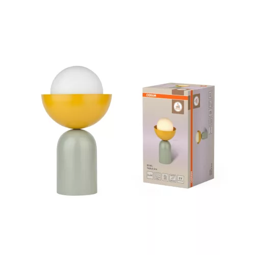 OSRAM Dekor Tál asztali lámpa, beltéri, sárga, zöld, E14, acél, IP20, átmérő: 200 mm, magasság: 365 mm ( 4058075847040 )