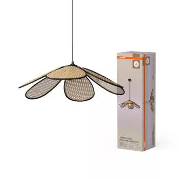   OSRAM Dekor rattan százszorszép függő lámpa, beltéri, bézs, E27, rattan és acél, IP20, átmérő: 690 mm, hossz: 1245 mm ( 4058075847200 )