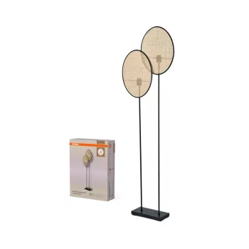   OSRAM Dekor rattan pitypang álló lámpa, beltéri, bézs, 2 × E27, rattan és acél, IP20, magasság: 1700 mm ( 4058075847286 )