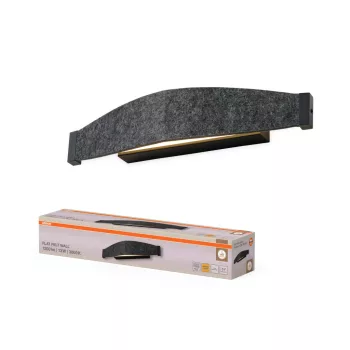   OSRAM Dekor Lapos filc LED oldalfali lámpa 3000 K, beltéri, sötétszürke, 450 lm, 13 W, 3000 K, filc és alumínium, IP20, hossz: 500 mm ( 4058075847460 )