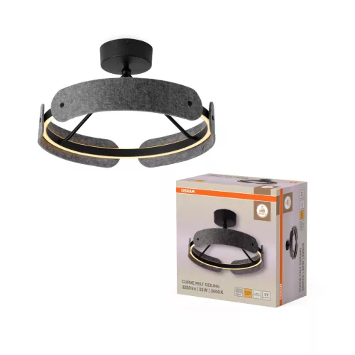 OSRAM Dekor Ívelt beltéri LED mennyezeti lámpa, 33W, 3000K meleg fehér, 1000lm, IP20