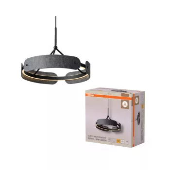   OSRAM Dekor Ívelt filc LED függő lámpa, beltéri, sötétszürke, 1000 lm, 33 W, 3000 K, filc és alumínium, IP20, átmérő: 430 mm, hossz: 1500 mm ( 4058075847606 )