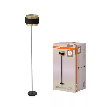   OSRAM Dekor Hornet álló lámpa, beltéri, arany, fekete, E27, acél és polyester cotton, IP20, átmérő: 300 mm, magasság: 1750 mm ( 4058075847927 )