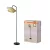 OSRAM Dekor csíkos álló lámpa, beltéri, bézs, E27, acél és polyester, IP20, magasság: 1640 mm ( 4058075848023 )