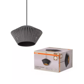   OSRAM Dekor csíkos függő lámpa, beltéri, sötétszürke, E27, acél és polyester, IP20, átmérő: 305 mm, hossz: 1200 mm ( 4058075848047 )