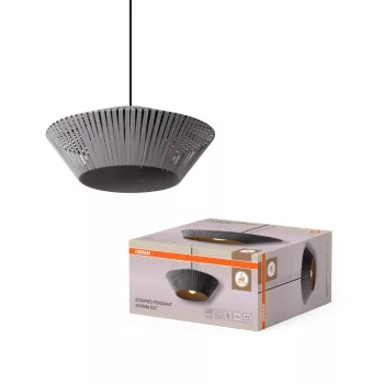   OSRAM Dekor csíkos függő lámpa, beltéri, sötétszürke, E27, acél és polyester, IP20, átmérő: 405 mm, hossz: 1200 mm ( 4058075848061 )