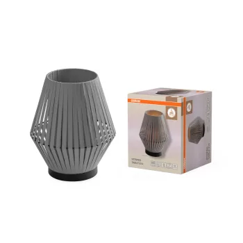   OSRAM Dekor csíkos asztali lámpa, beltéri, sötétszürke, E14, acél és polyester, IP20, átmérő: 205 mm, magasság: 245 mm ( 4058075848108 )