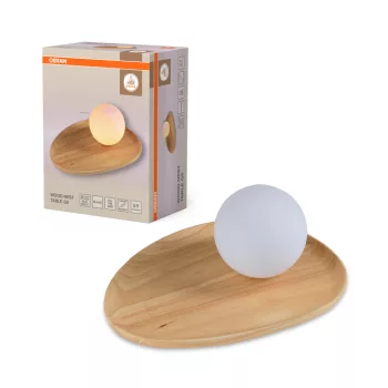   OSRAM Dekor fa fészek asztali lámpa, beltéri, fa dekor, G9, gumifa, IP20, magasság: 325 mm ( 4058075848245 )