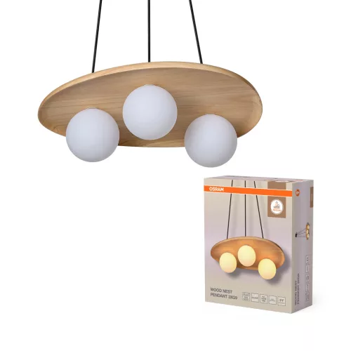 OSRAM Dekor fa fészek függő lámpa, beltéri, fa dekor, G9, gumifa, IP20, hossz: 1500 mm ( 4058075848283 )