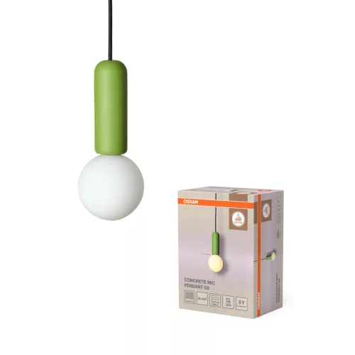 OSRAM Dekor beton mikrofon függő lámpa, beltéri, zöld, G9, beton, IP20, átmérő: 100 mm, hossz: 1200 mm ( 4058075848405 )