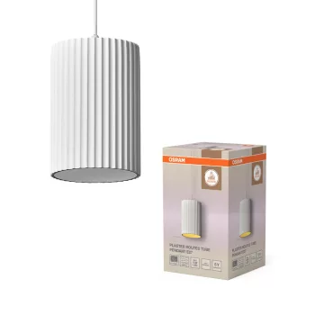   OSRAM Dekor gipsz mintás függő lámpa, beltéri, fehér, E27, gipsz, IP20, átmérő: 150 mm, hossz: 1200 mm ( 4058075848467 )