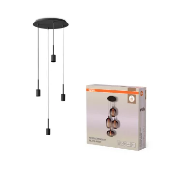   OSRAM Dekor Pálca függő lámpa, beltéri, sötétszürke, 4 × E27, acél, IP20, átmérő: 350 mm, hossz: 2200 mm ( 4058075848481 )