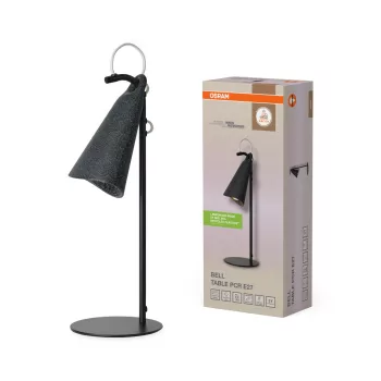   OSRAM Dekor harang asztali lámpa, beltéri, fekete, E27, acél és PE, IP20, magasság: 500 mm ( 4058075848641 )