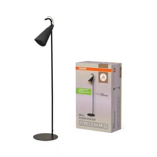 OSRAM Dekor harang álló lámpa, beltéri, fekete, E27, acél és PE, IP20, átmérő: 250 mm, magasság: 1200 mm ( 4058075848702 )