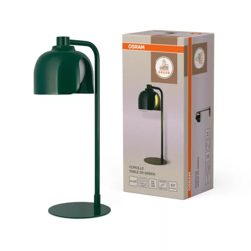 OSRAM Dekor Szirom asztali lámpa, beltéri, zöld, G9, acél és üveg, IP20, magasság: 400 mm ( 4058075848924 )