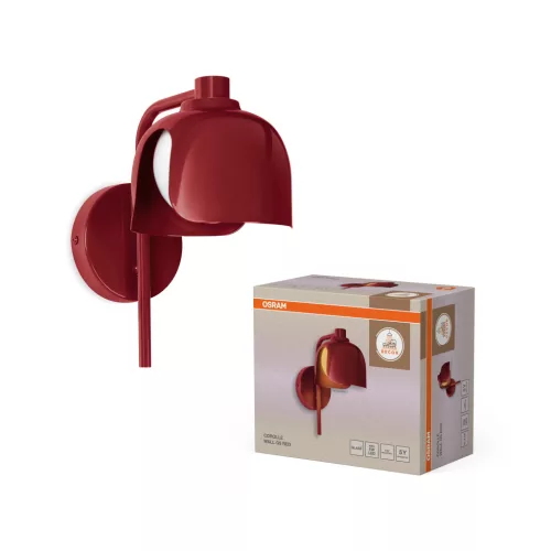OSRAM Dekor Szirom oldalfali lámpa, beltéri, piros, G9, acél és üveg, IP20, hossz: 245 mm ( 4058075849068 )