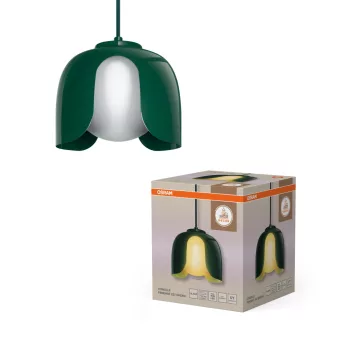   OSRAM Dekor Szirom függő lámpa, beltéri, zöld, E27, acél és üveg, IP20, átmérő: 200 mm, hossz: 1215 mm ( 4058075849082 )