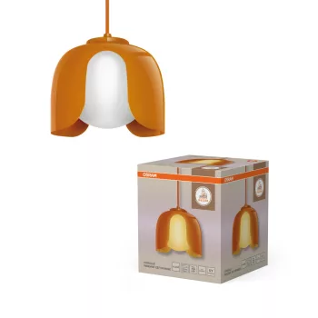   OSRAM Dekor Szirom függő lámpa, beltéri, narancs, E27, acél és üveg, IP20, átmérő: 200 mm, hossz: 1215 mm ( 4058075849129 )