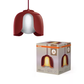   OSRAM Dekor Szirom függő lámpa, beltéri, piros, E27, acél és üveg, IP20, átmérő: 200 mm, hossz: 1215 mm ( 4058075849143 )