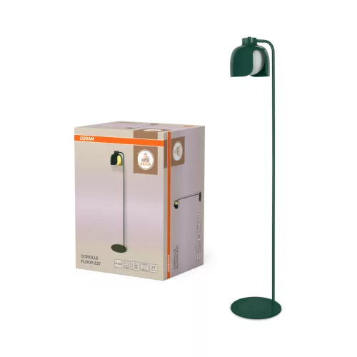 OSRAM Dekor Szirom álló lámpa, beltéri, zöld, E27, acél és üveg, IP20, átmérő: 270 mm, magasság: 1410 mm ( 4058075849167 )