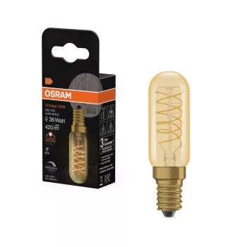 OSRAM Vintage 1906 dimmelhető LED cső izzó, cső forma, arany üveg, E14 foglalat, 4,8W, 2200K