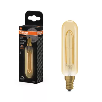 OSRAM Vintage 1906 dimmelhető LED cső izzó, cső forma, arany üveg, E14 foglalat, 4,8W, 2200K, 420lm