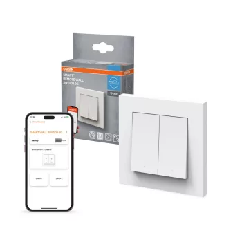 OSRAM SMART+ WiFi fali távirányító kapcsoló 2 gombos fehér, IP20 beltéri, akkumulátoros, mágneses