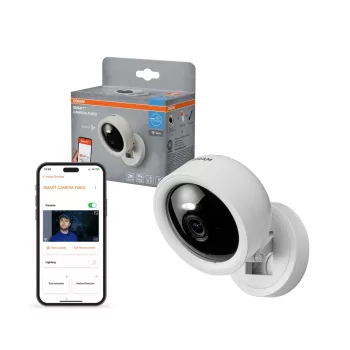 OSRAM SMART+ WiFi fix beltéri kamera fehér, 4MP 2K QHD, IP20, éjjellátó, kétirányú audio