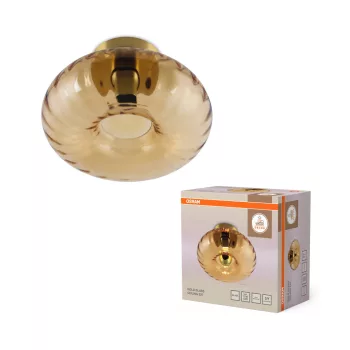   OSRAM Dekor üveg mennyezeti lámpa, beltéri, arany, E27, acél és üveg, IP20, átmérő: 280 mm ( 4058075850668 )