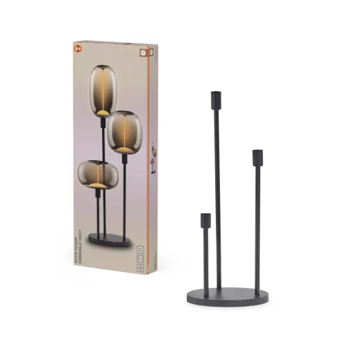 OSRAM Dekor pálca álló lámpa, beltéri, sötétszürke, 3 × E27, acél, IP20, átmérő: 320 mm, magasság: 780 mm, dimmelhető ( 4058075851894 )