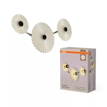  OSRAM Decor Plisse redőzött oldalfali lámpa, beltéri, bézs, 3 × E27, acél, IP20, hossz: 720 mm ( 4058075852013 )